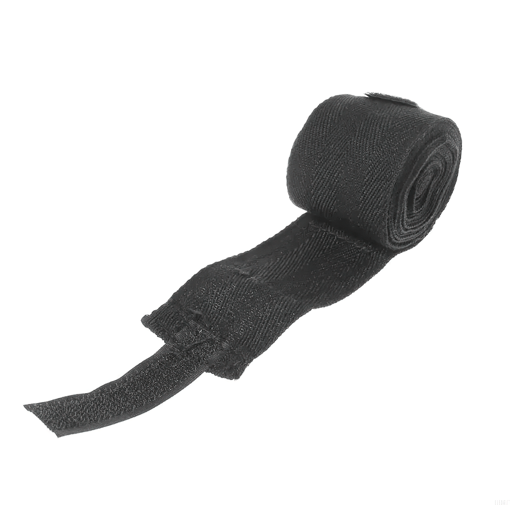 Black stretchable boxing hand wrap SF3089 for wrist protection and support, perfect for boxing and MMA training.
