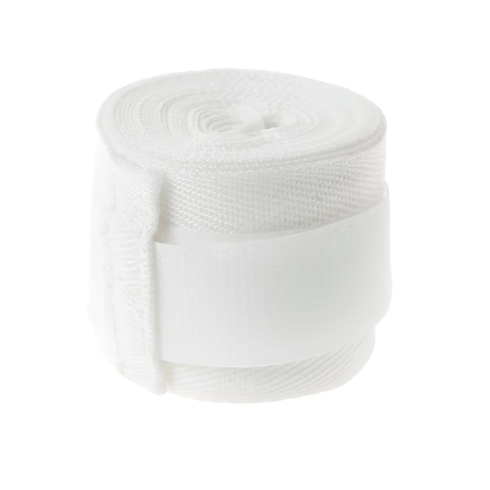Stretchable white boxing hand wrap SF3089 for secure wrist support and protection, perfect for MMA and boxing training.