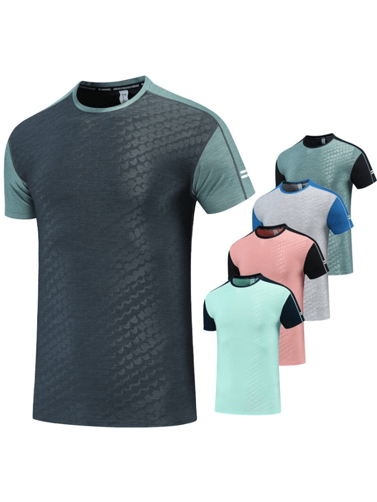 Stylisches, atmungsaktives Herren-T-Shirt mit reflektierenden Streifen an den Ärmeln – SF1519
