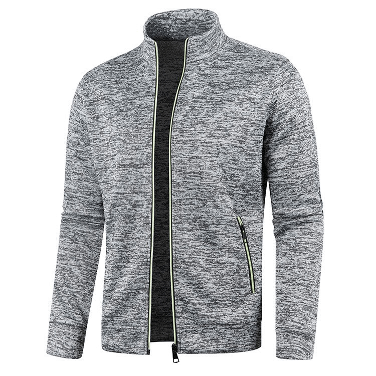 Stylish Cashmere Men's Long Sleeves Zipper Sweatshirt - SF1553