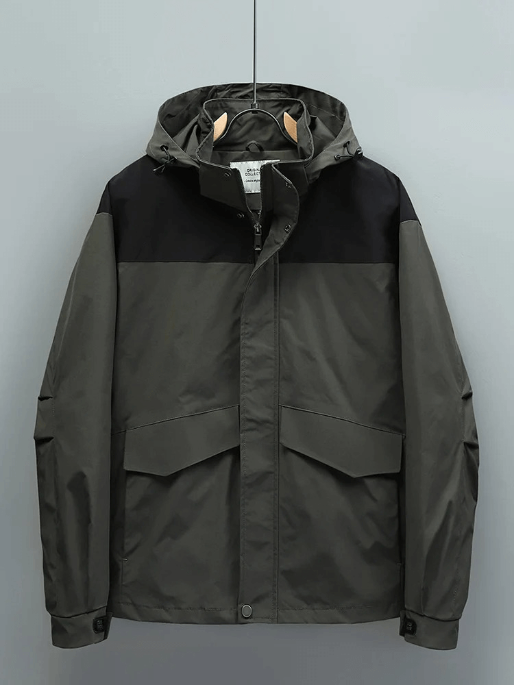 Stylish Casual Men's Hooded Windbreaker with Zipper SF1998, lightweight and durable, perfect for active men.