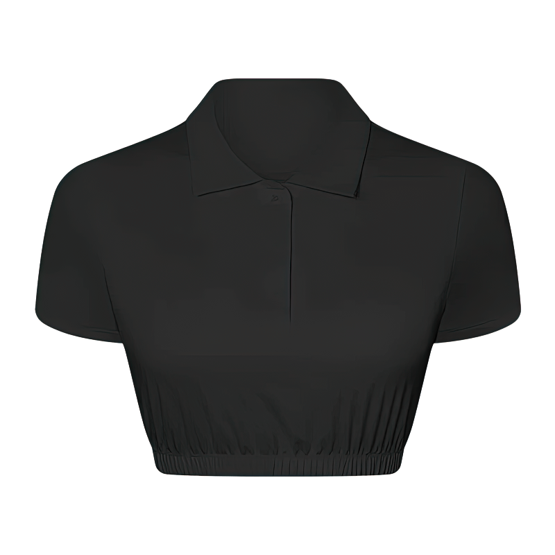 Stilvolles, verkürztes Damen-T-Shirt mit elastischem Bund – SF1670 