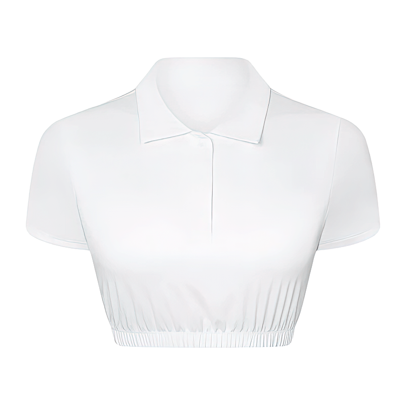 Stilvolles, verkürztes Damen-T-Shirt mit elastischem Bund – SF1670 