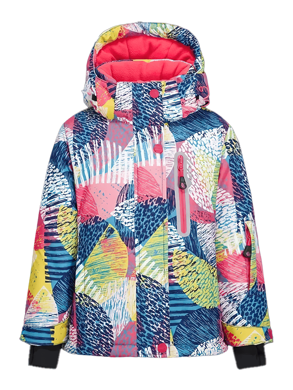 Stylish Durable Warm Ski Jacket for Girls - SF3582, vibrant waterproof & windproof with colorful design, perfect for snow adventures.