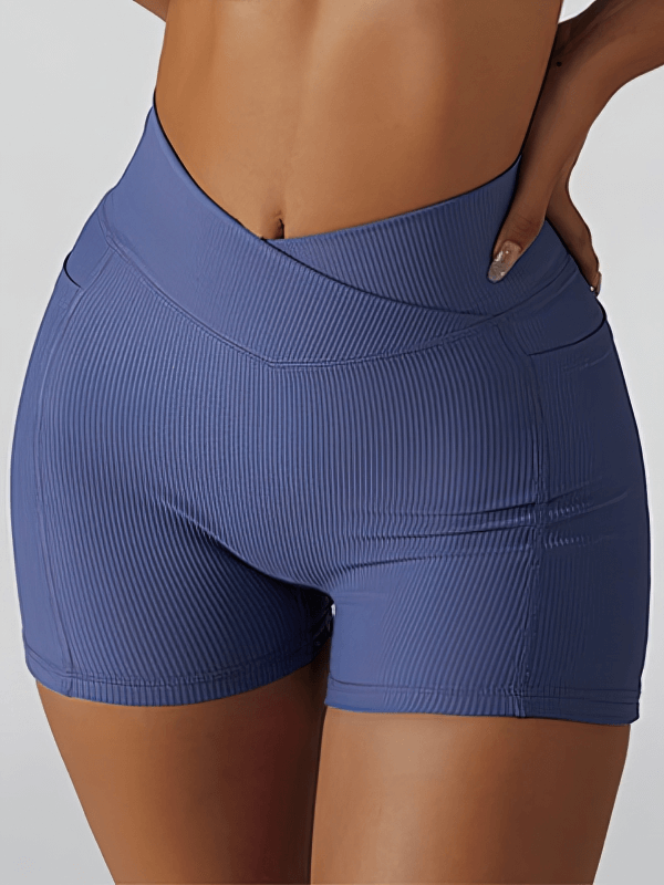 Stilvolle elastische kurze Damenshorts mit Seitentaschen – SF1336 