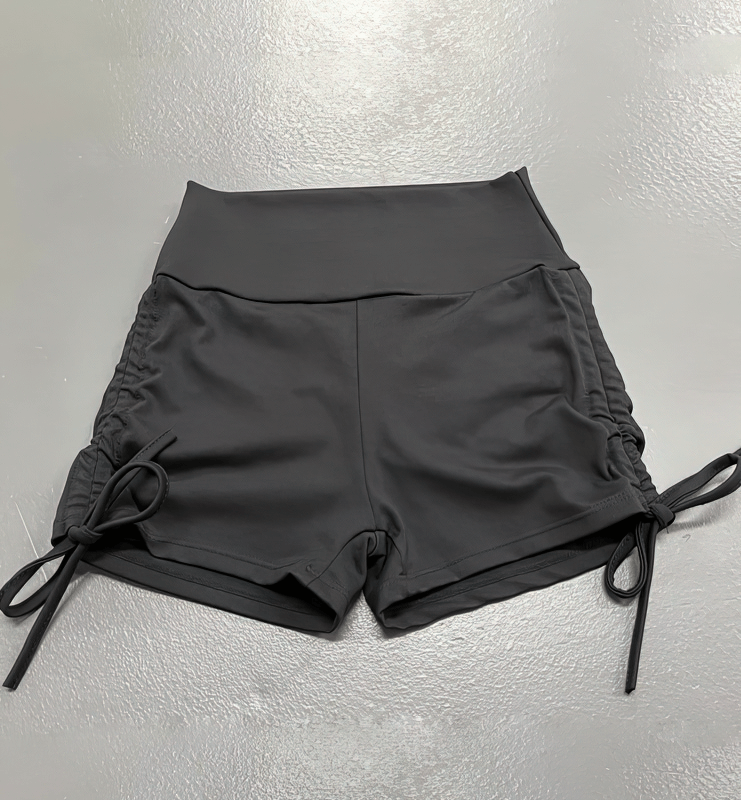 Stilvolle elastische Sport-Damenshorts mit hoher Taille und Gesäßtaschen – SF1265 