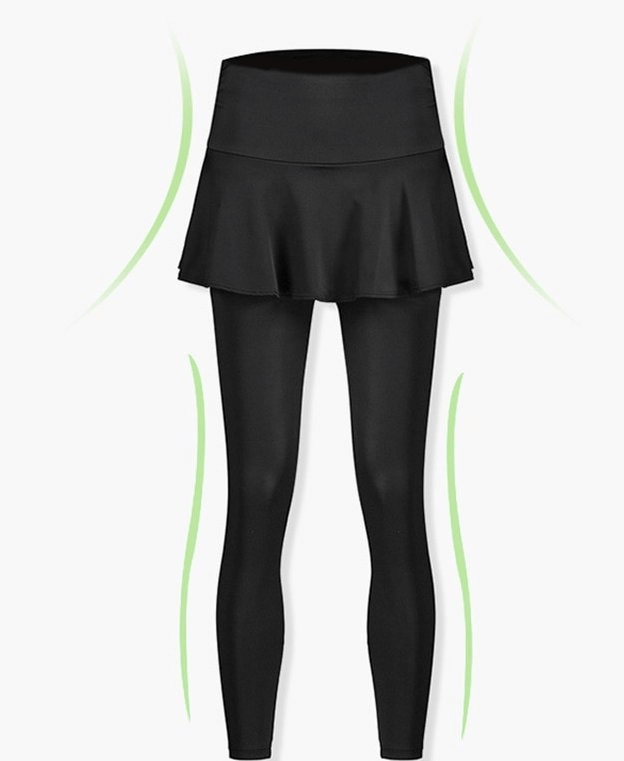 Stylish Elastic Women's Leggings-Skirt with Secret Pockets for Training - SF1357