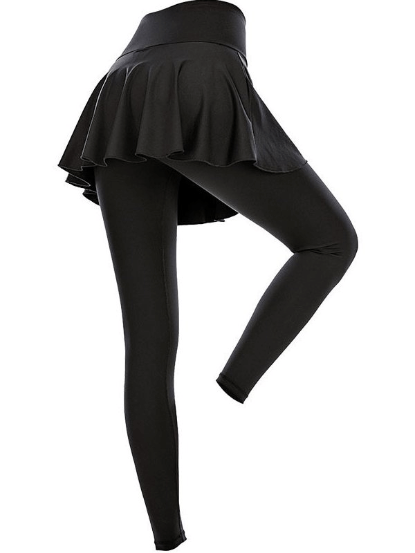 Stylischer elastischer Damen-Leggings-Rock mit Geheimtaschen für das Training – SF1357 