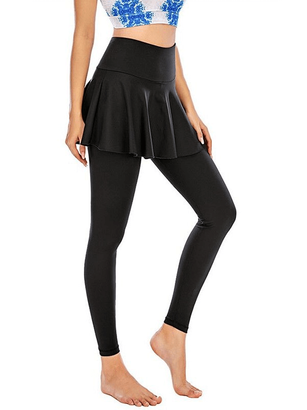 Stylish Elastic Women's Leggings-Skirt with Secret Pockets for Training - SF1357