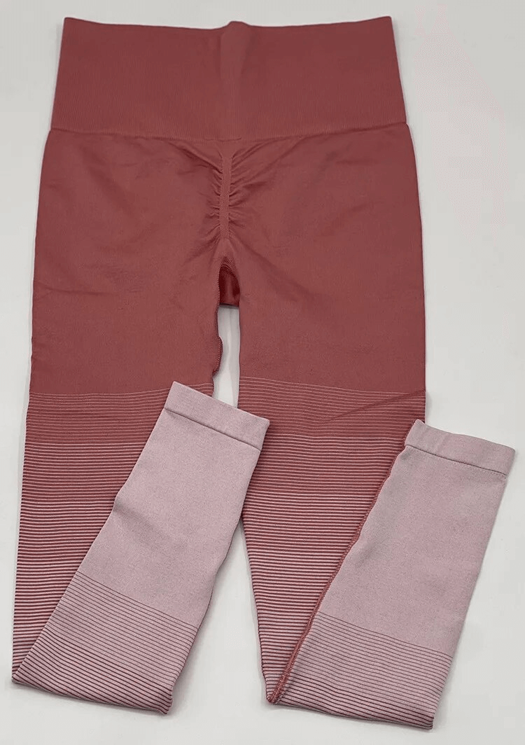 Stylish Female Seamless Gradient Printed Long-sleeved Set - SF1703