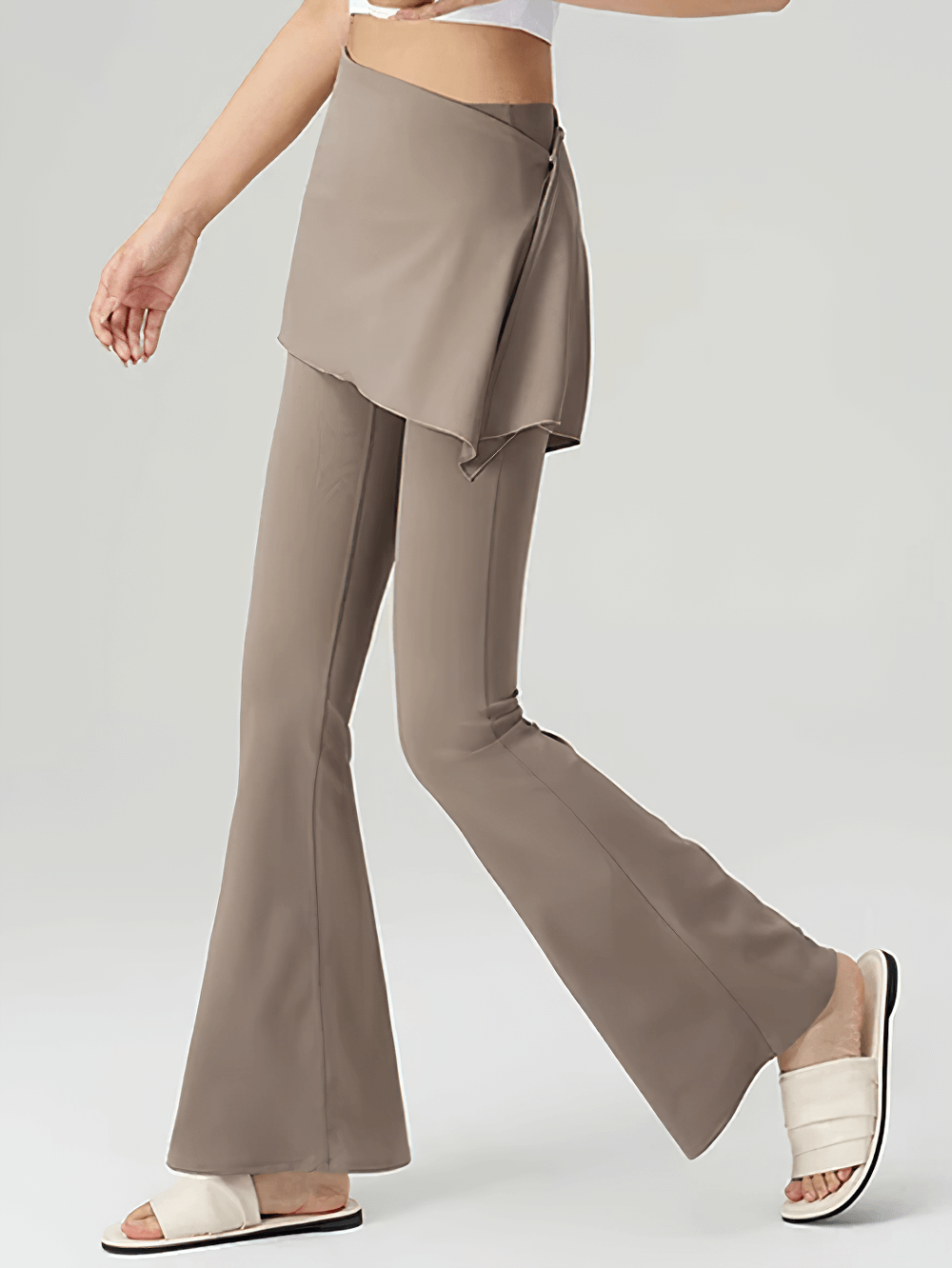 Stylish High Waist Skirt Flare Pants for Women - SF4411