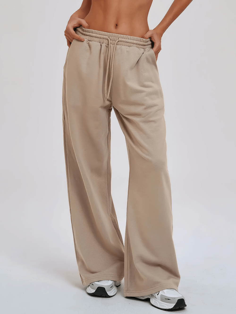 Stylish High Waist Wide Leg Sweatpants Women - SF4294