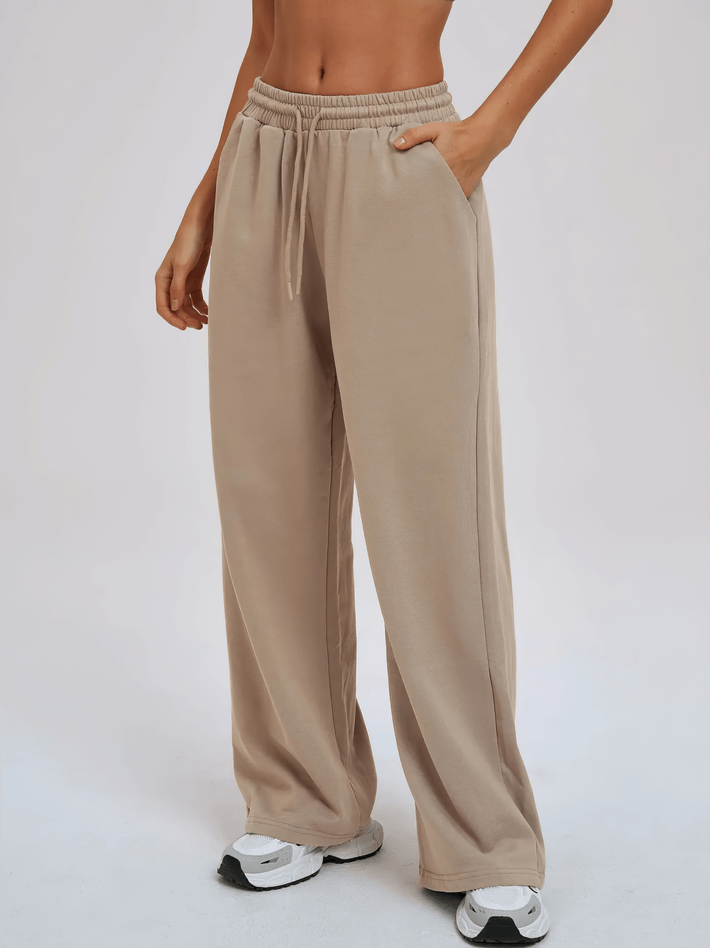 Stylish High Waist Wide Leg Sweatpants Women - SF4294