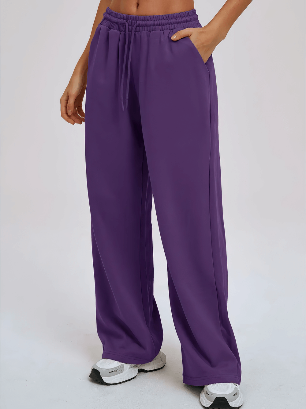 Stylish High Waist Wide Leg Sweatpants Women - SF4294
