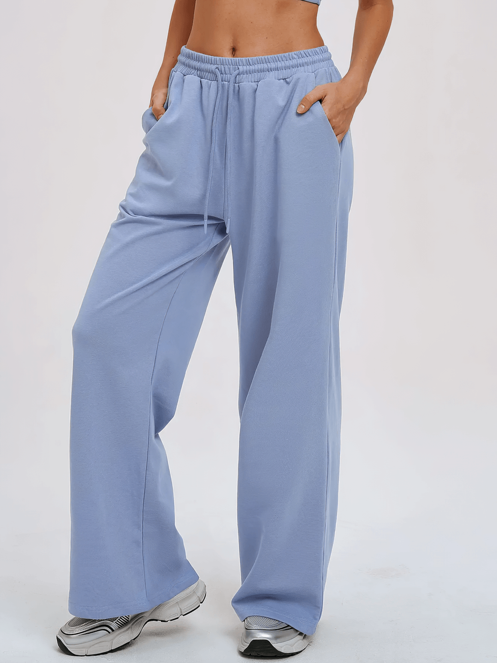 Stylish High Waist Wide Leg Sweatpants Women - SF4294
