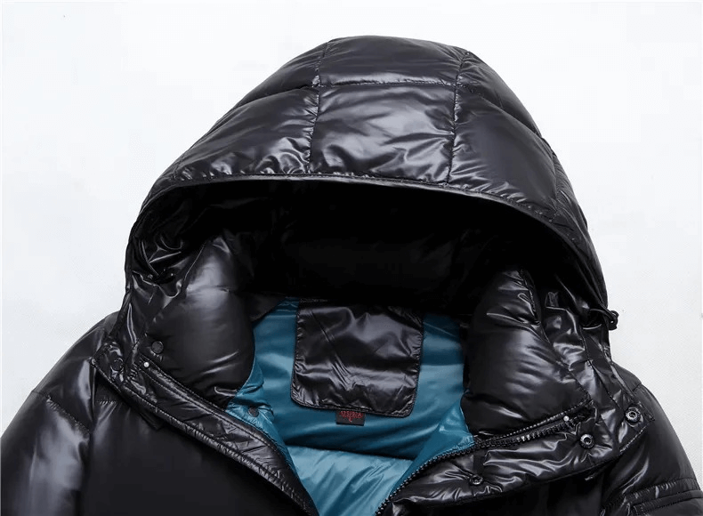 Stylish Hooded Long Puffer Coat for Men - Warm Outwear - SF1962