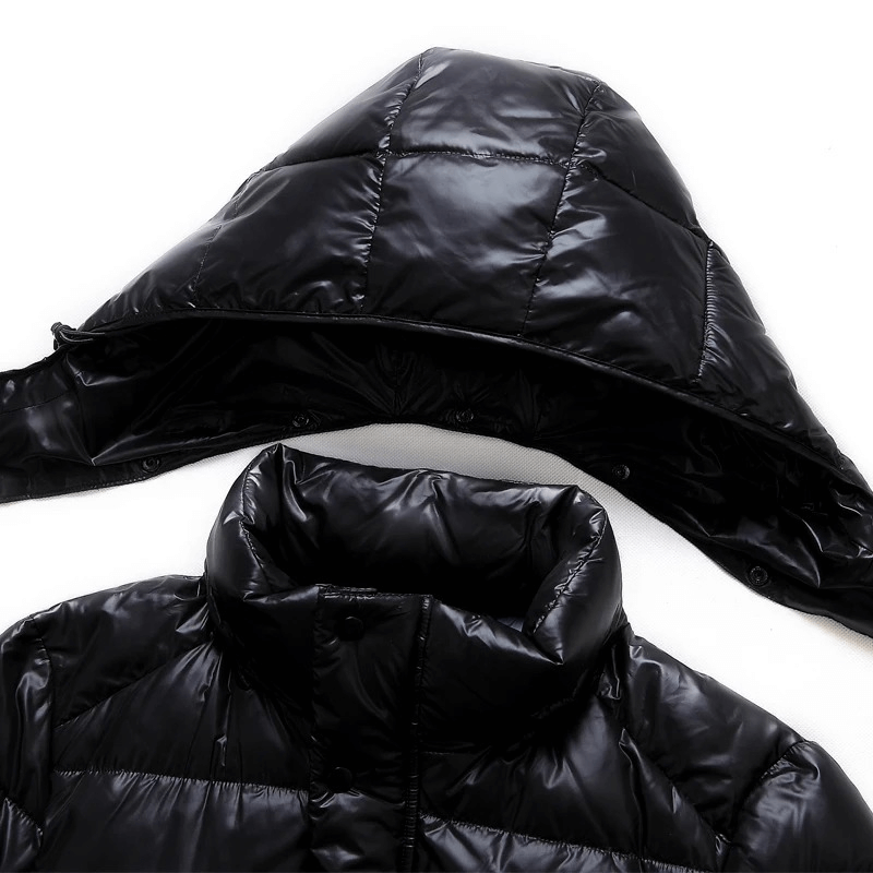 Stylish Hooded Long Puffer Coat for Men - Warm Outwear - SF1962