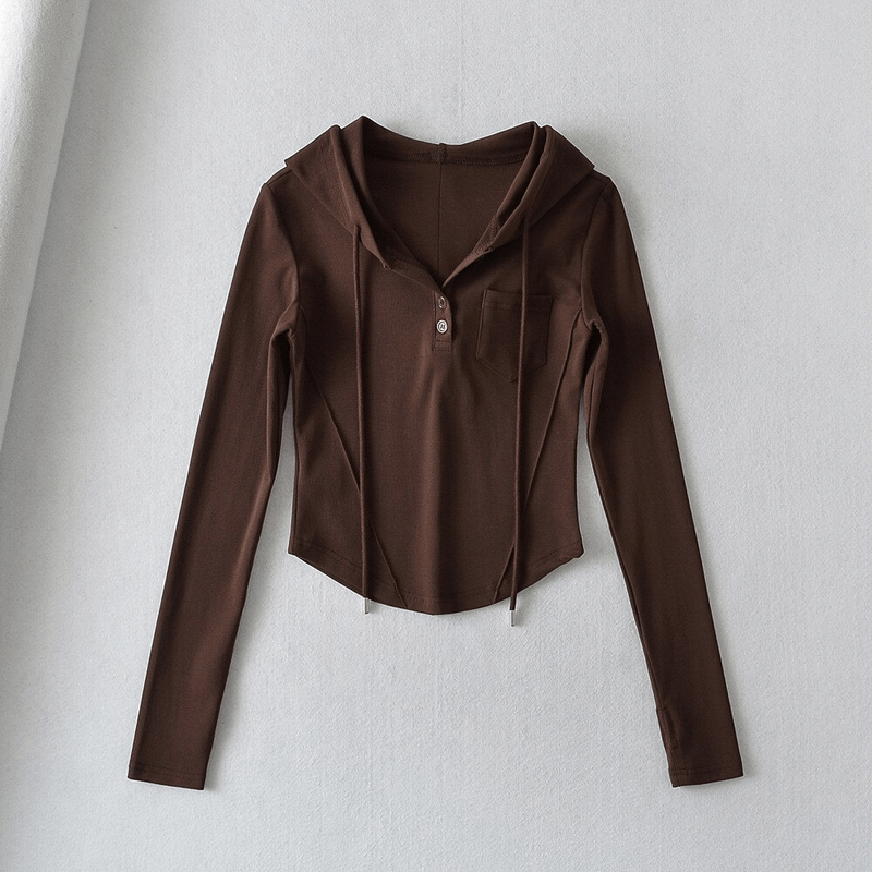 Stylisches, schnell trocknendes, elastisches Damen-Langarmshirt mit Kapuze – SF1352 