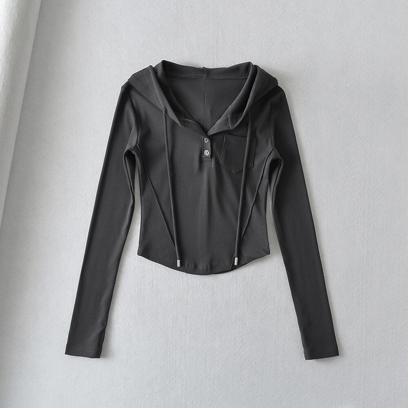 Stylisches, schnell trocknendes, elastisches Damen-Langarmshirt mit Kapuze – SF1352 