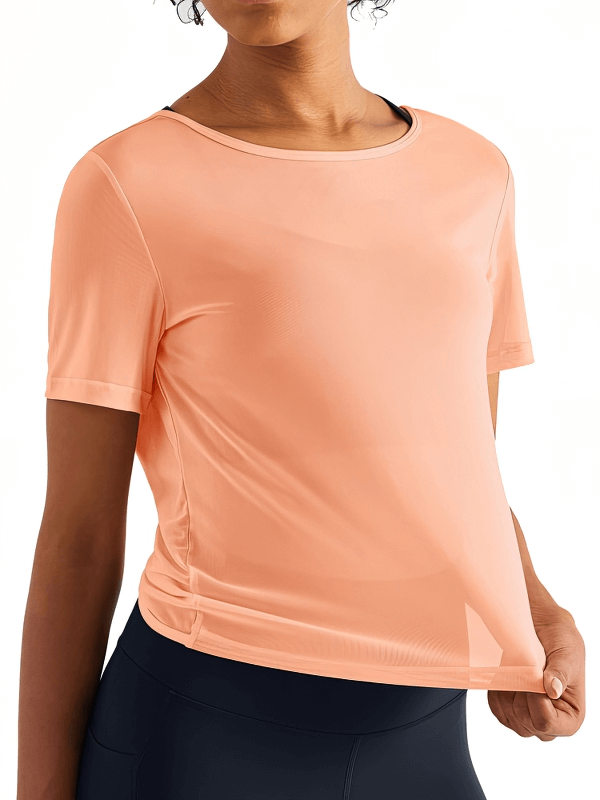 Stylish Quick-Drying Sports Women's Open Back T-Shirt - SF1319