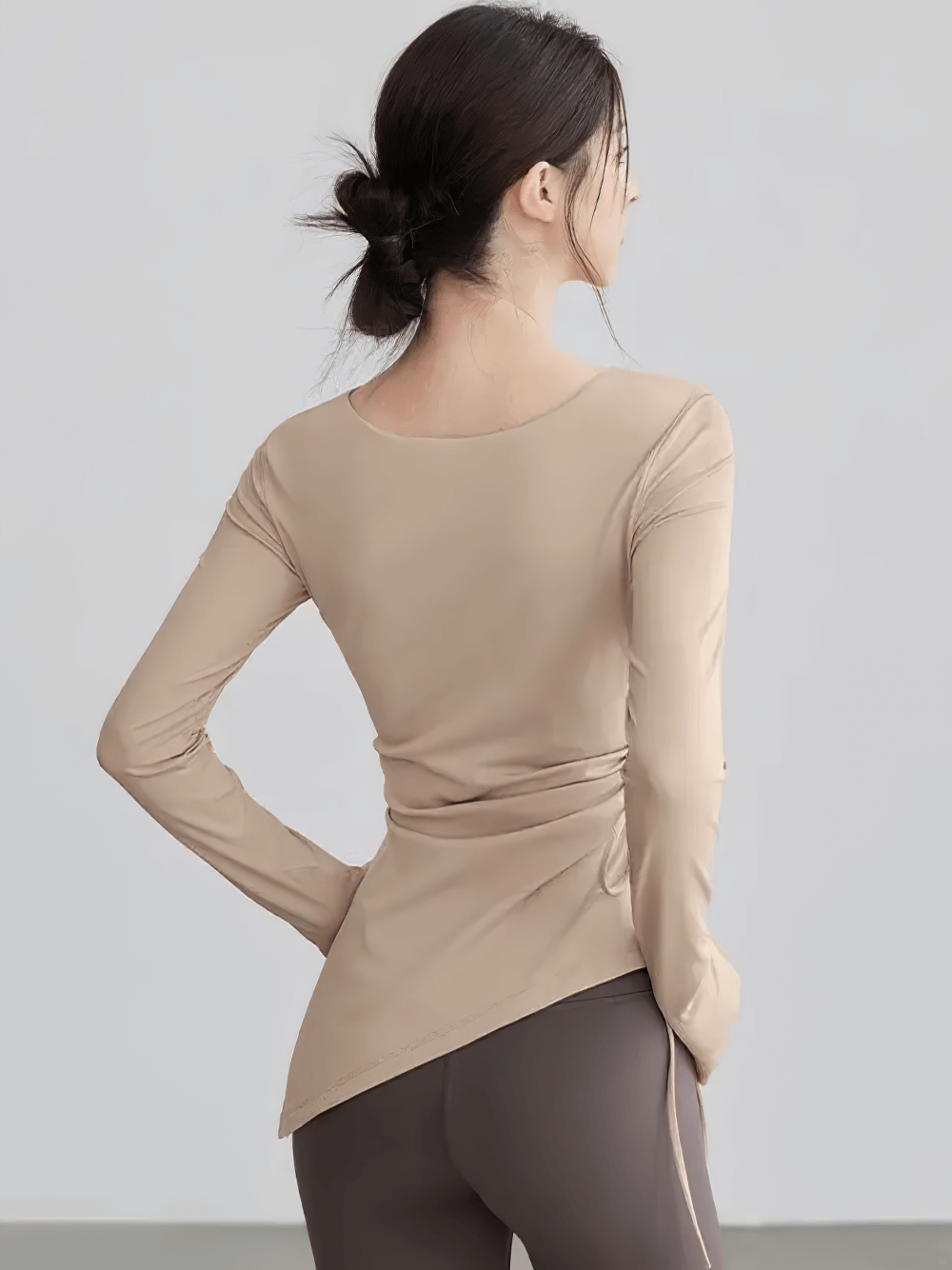 Stylish Sports Top with Full Sleeves and Tie Side - SF4193