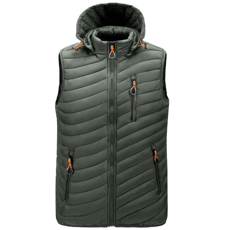 Gilet chauffant élégant pour hommes avec capuche et poches zippées - SPF1516 