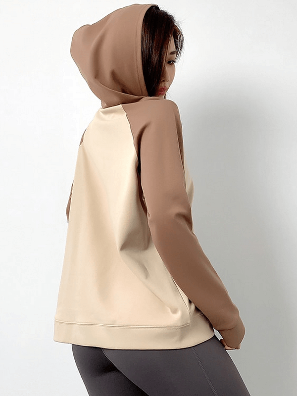 Stylish Sporty Loose Women's Sweatshirt with Hood - SF1360