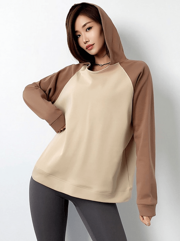 Stylish Sporty Loose Women's Sweatshirt with Hood - SF1360