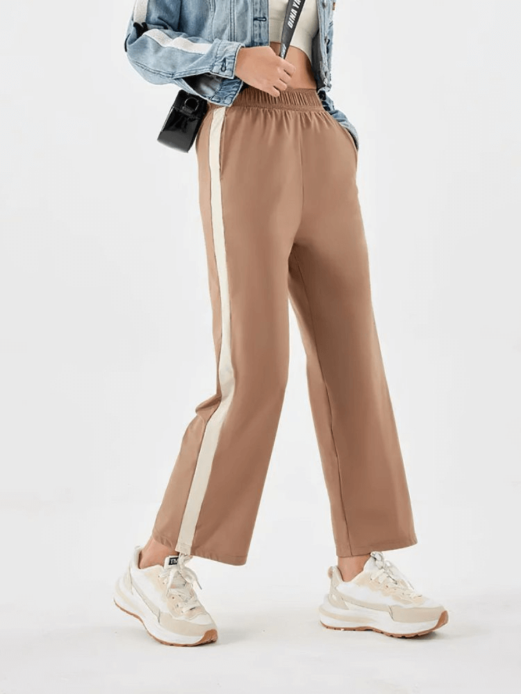 Stylish Sporty Women's Track Pants with Stripes - SF2126