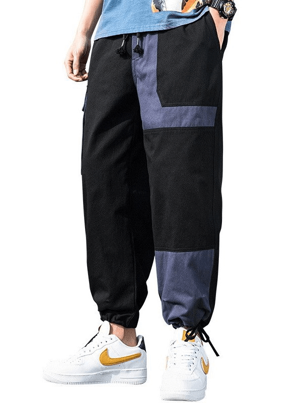 Stylish Two-tone Men's Cargo Pants with Big Pockets - SF1400