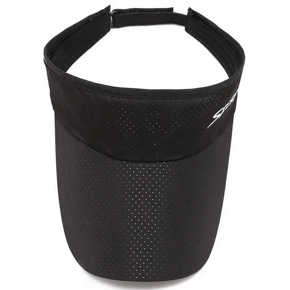 Black unisex sport visor SF2237 for UV protection, made from durable polyester, stylish and perfect for outdoor activities.