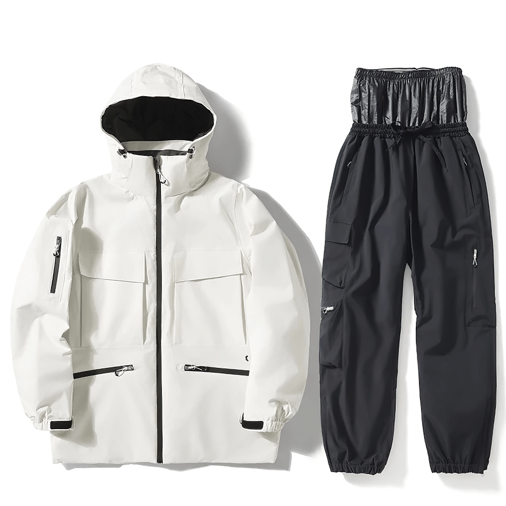 Stylish Unisex Waterproof Ski Jacket and Pants Set - SF2558