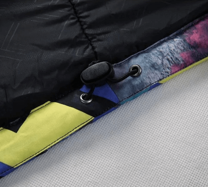 Stylish Windproof Colored Men's Ski Jacket with Hood - SF1831