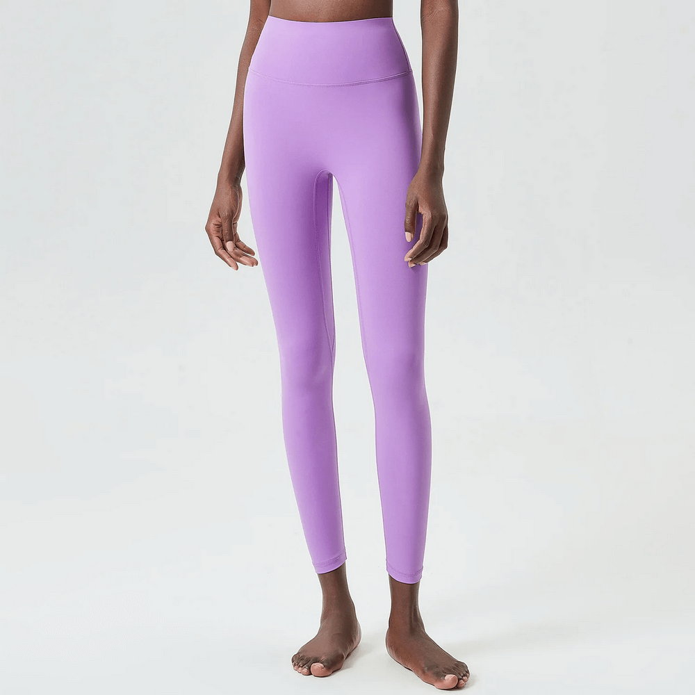 Stylish Women's Ankle-Length Yoga Leggings SF2097 in purple, ideal for versatile workouts like yoga, gym, running, and dancing.