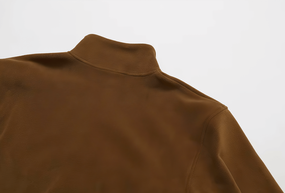 Stylish women's anti-pilling fleece jacket collar detail, SF2344. Outdoor lamb fleece jacket with windproof feature for running and hiking.