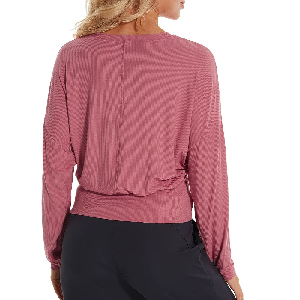 Stylish Women's Loose Top with Long Bat Sleeves - SF1858