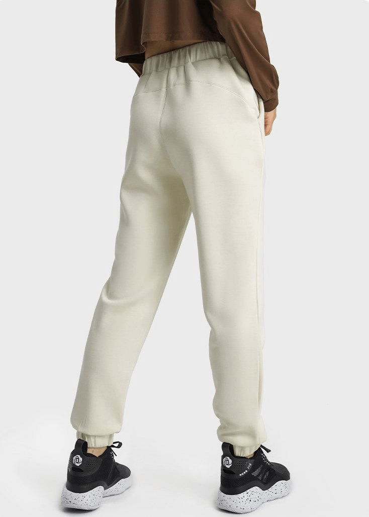 Stylish Women's Sports Pants with High Waist and Cuffs - SF1404