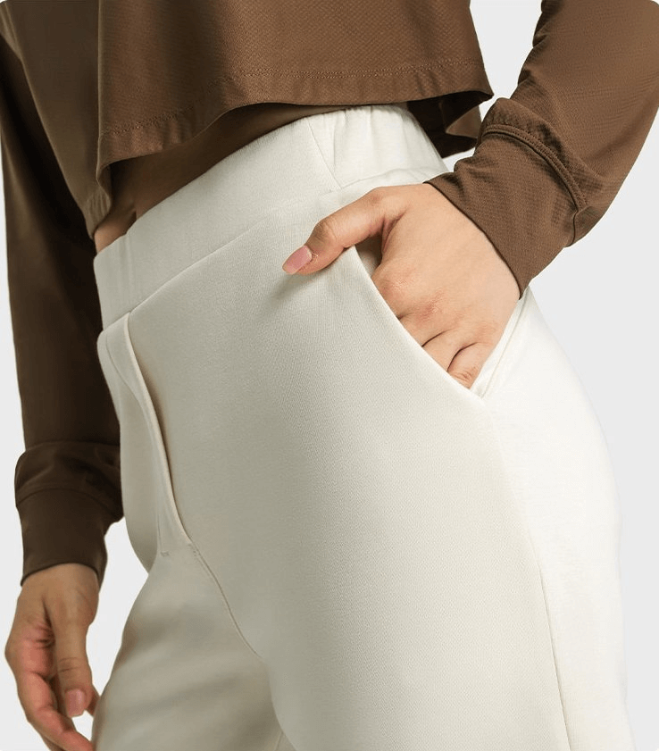 Pantalon de sport élégant pour femmes avec taille haute et poignets - SPF1404 