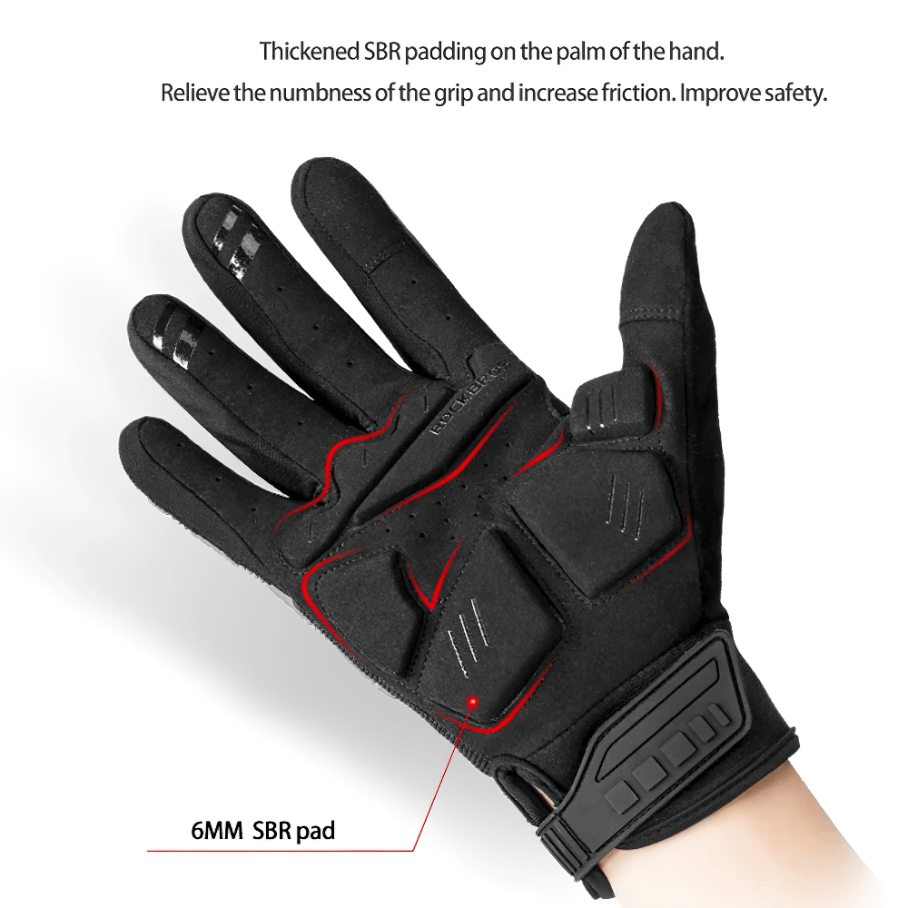 Tactical gloves SF2629 with shock absorption, SBR padding, touchscreen grip for outdoor safety and performance.