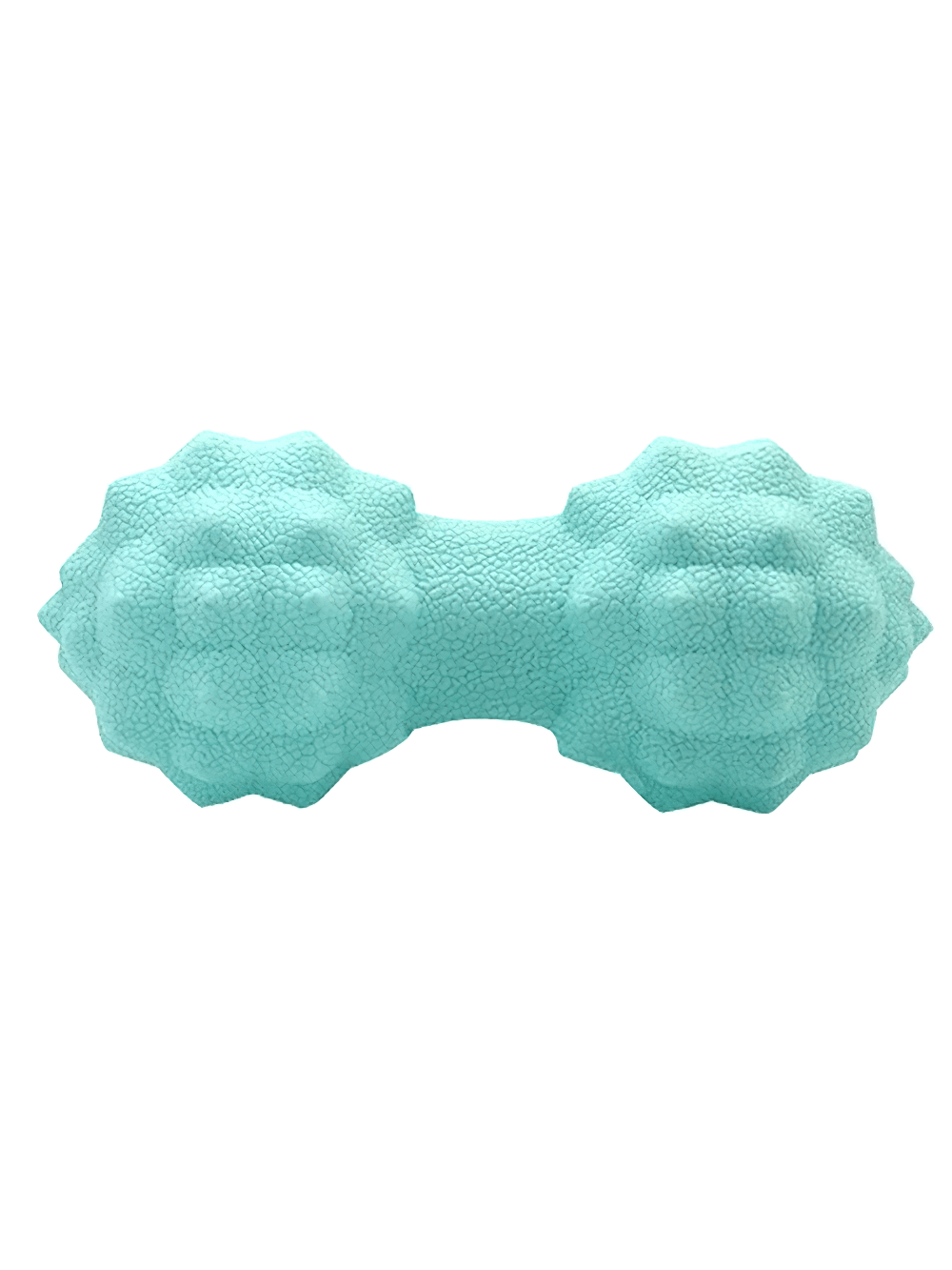 Textured deep tissue muscle massage roller in teal for myofascial release and trigger point therapy.