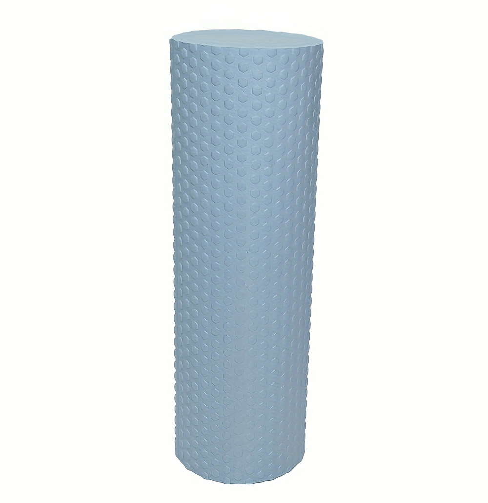 Textured EVA foam roller for muscle recovery and flexibility, ideal for deep tissue massage in yoga, Pilates, and strength training.