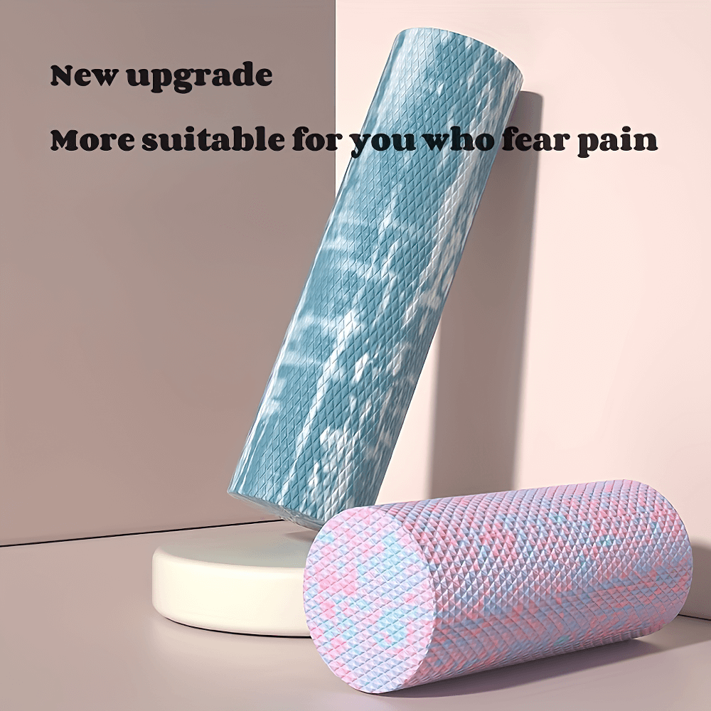 Textured foam rollers for yoga and therapy, SF2828, in mixed colors, with upgrades suitable for pain relief and fitness.