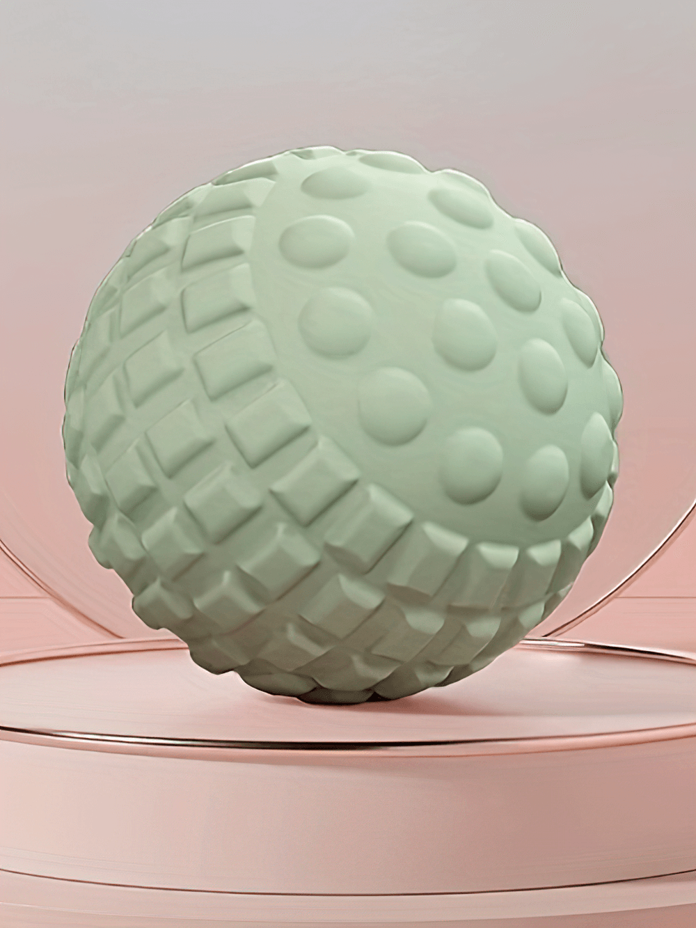 Textured massage ball for deep muscle relief, ideal for foot, neck, and back pain. Boosts circulation and flexibility for recovery.