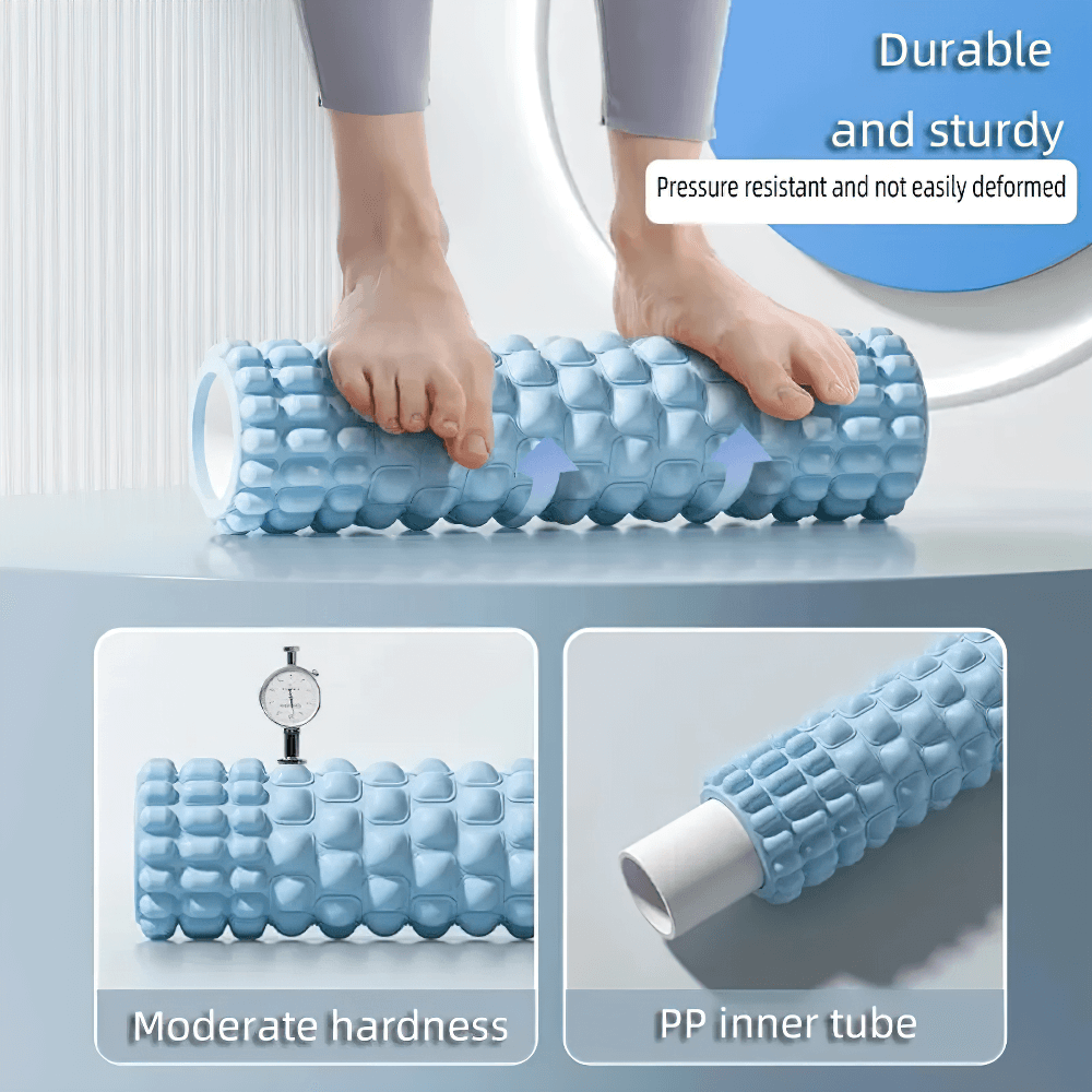 Textured Yoga Foam Roller for Deep Muscle Massage - SF3491 showcasing durability and pressure resistance with PP inner core.