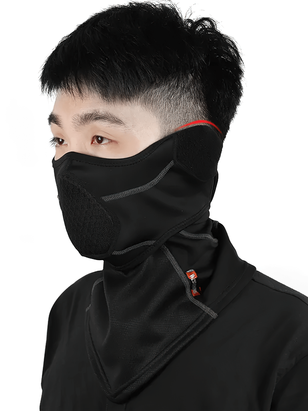 Thermal Balaclava with Ear and Neck Protection SF2503 for winter sports, featuring breathable mesh and windproof design.