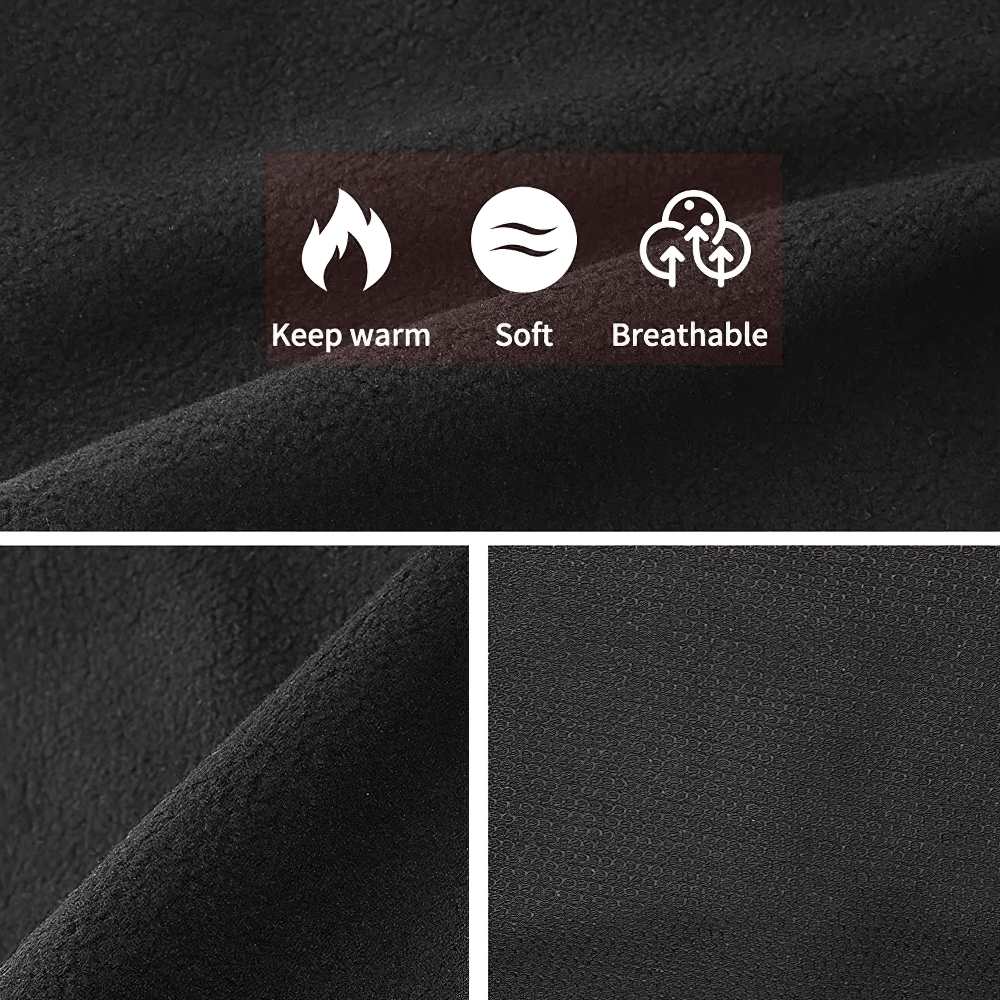 Close-up of breathable fabric used in thermal balaclava, highlighting warmth, softness, and breathability features.