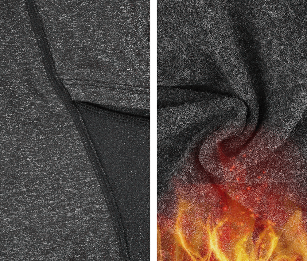 Close-up of thermal cycling cap fabric with fire graphic, showcasing durable polyester and warmth for winter activities.