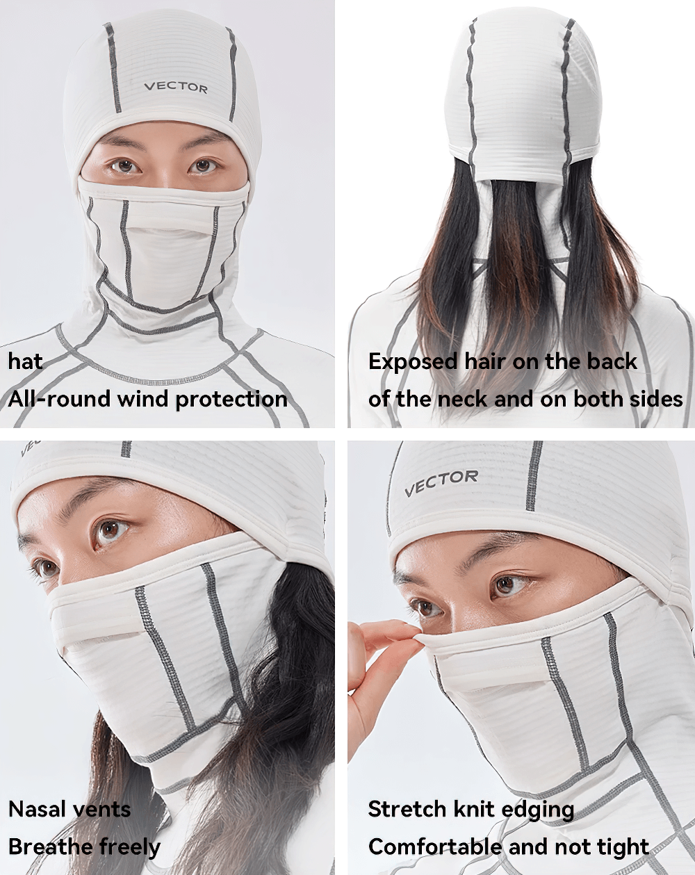 Thermal Hooded Top with Built Mask and Nasal Vents - SF2482