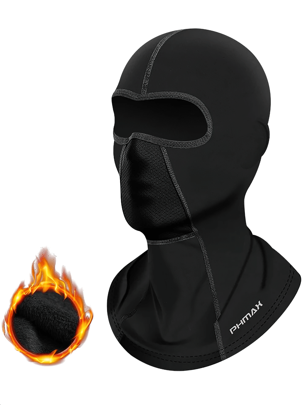 Unisex Thermal Windproof Balaclava for Cycling and Skiing - SF2511, black, durable nylon blend, perfect for outdoor sports and adventure.