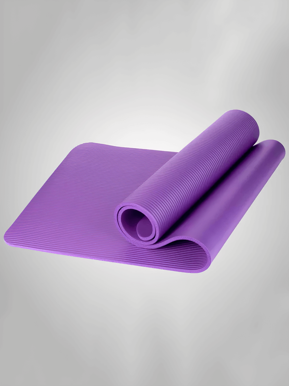 Purple thick non-slip yoga and Pilates mat SF3276 for fitness, offering superior traction and cushioning for gym and home workouts.